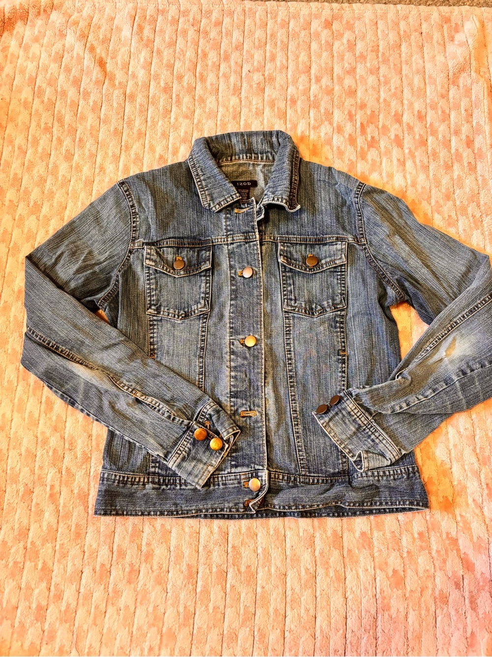 Izod Distressed Denim Jacket